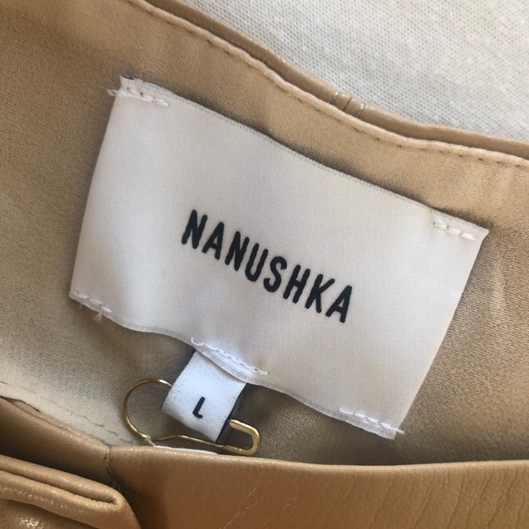 Nanushka Vegan Leather Sora Crop Flare Pant L - Picture 6 of 8